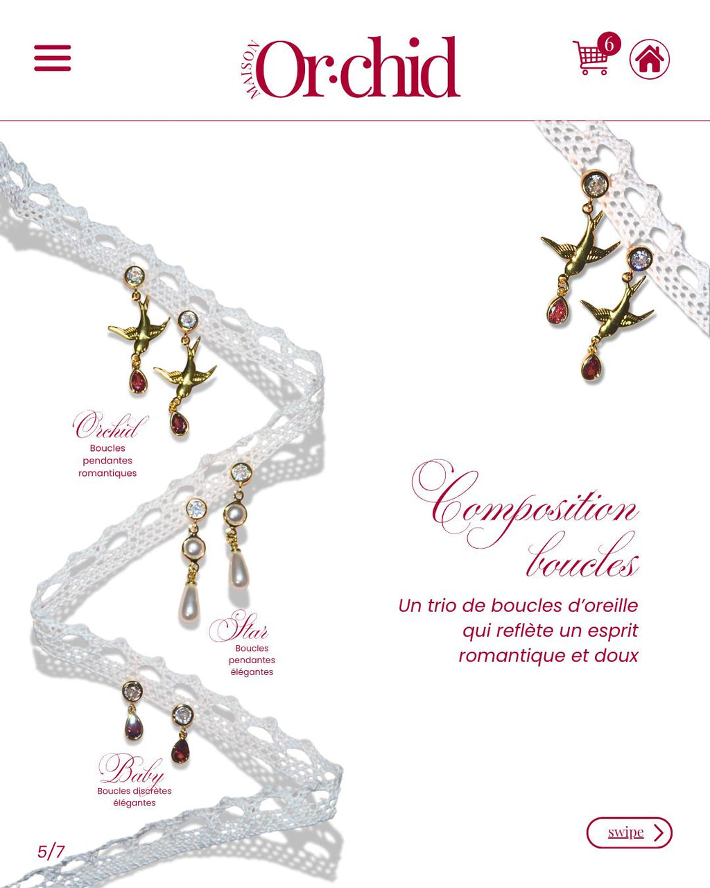 Boucles d'oreilles Orchid